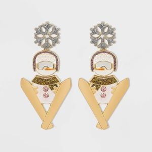 🆕 BaubleBar Ski Snowman Earrings